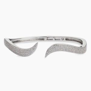 Shymi sterling silver Pave Curl Cuff bracelet